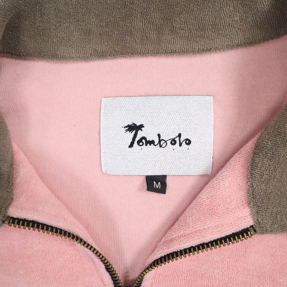 Tombolo Flamingo Tartare Cabana Shirt Mens Medium Pink Alligator Terry Cloth - Picture 3 of 6